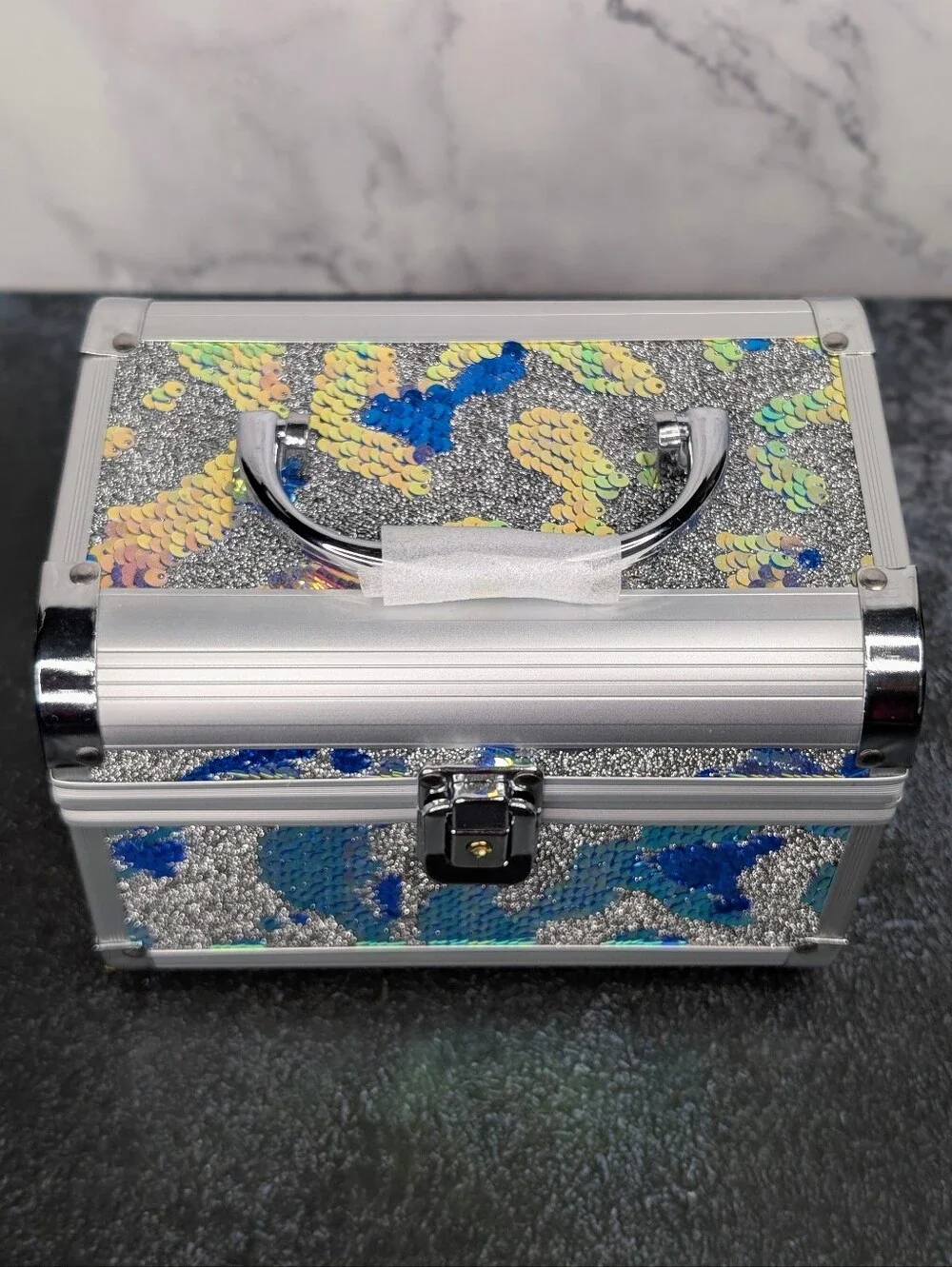 Iridescent Sequin Jewelry Travel Case